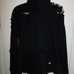 Destroyed Hoodie - ALO Yoga - Black - M WOMEN